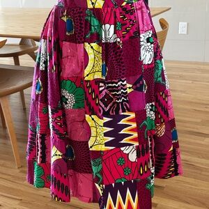 Pink Pleated Maxi A-Line Skirt for Resort Wear